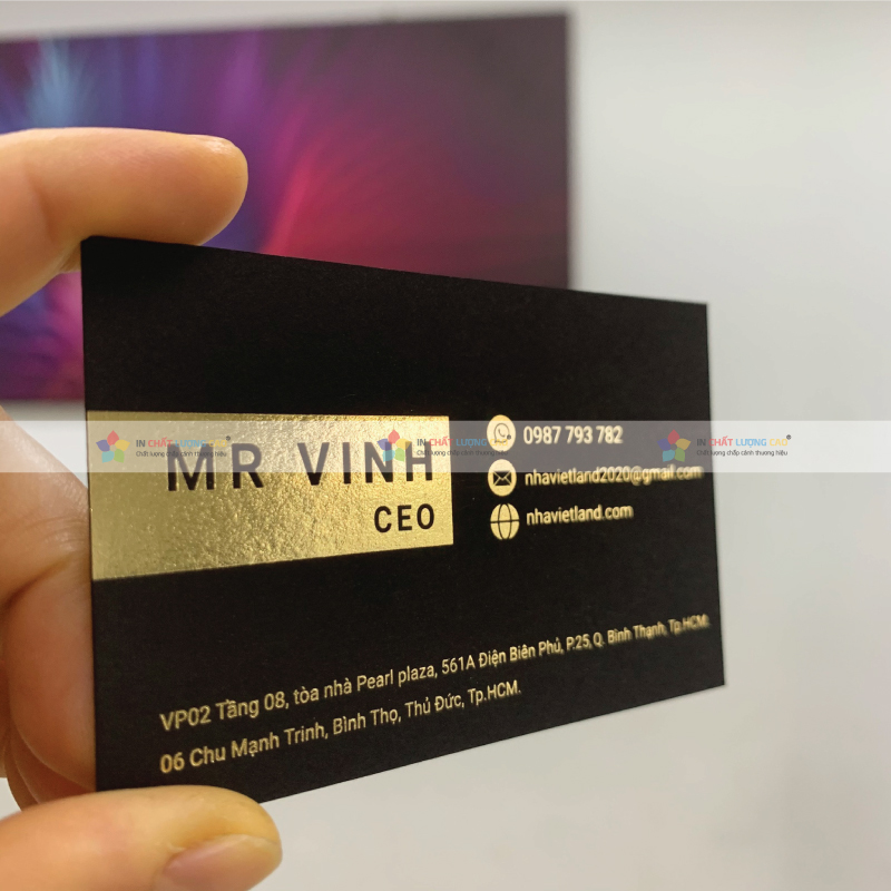 Danh Thiếp Ép Kim – Xu Hướng Thiết Kế Sang Trọng 2025